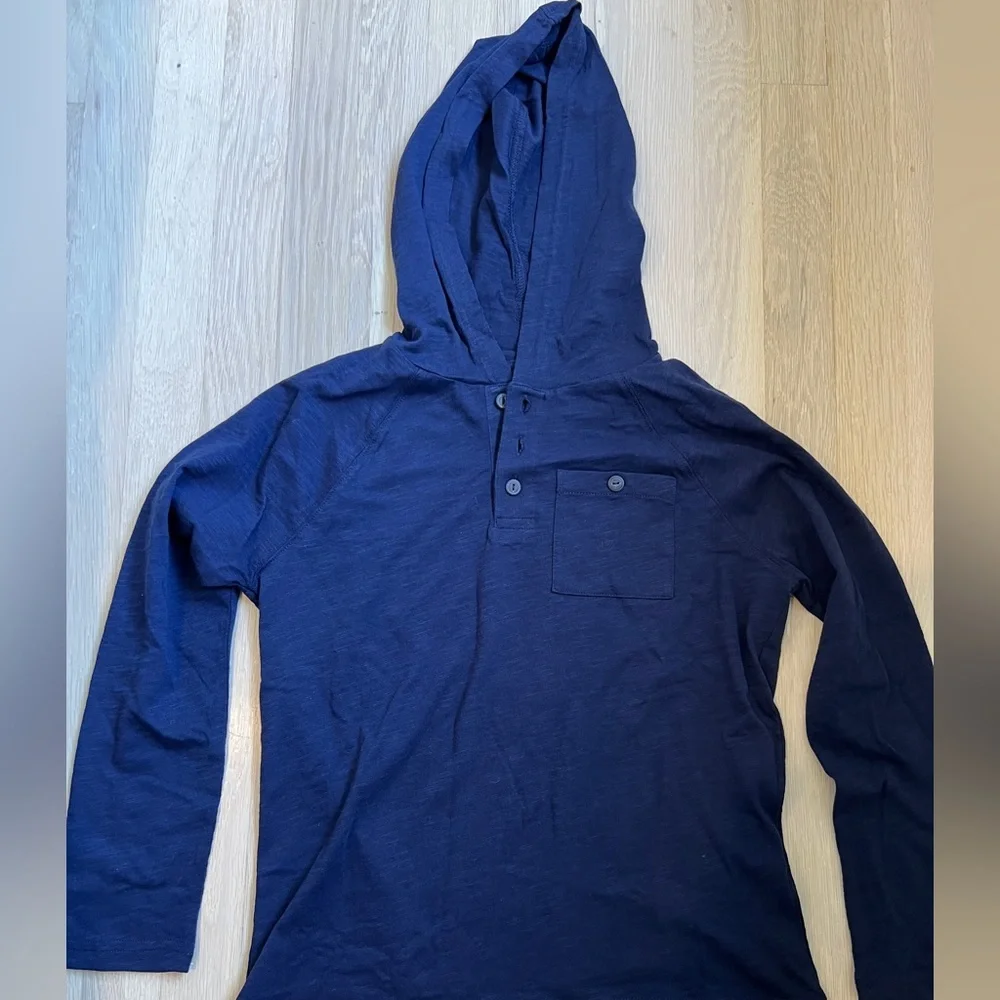 Old Navy Boys long sleeve hooded Henley Size L New
